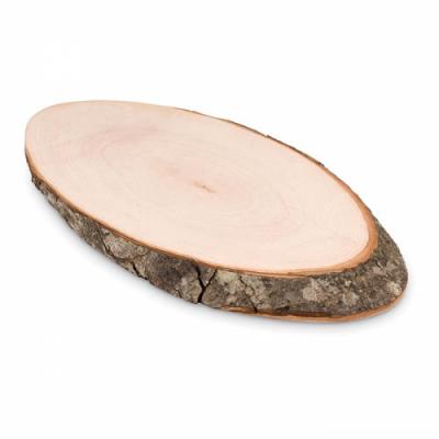 Image of Oval board with bark
