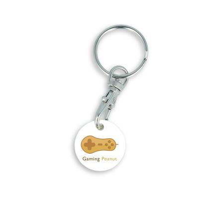 Image of Recycled EURO Trolley Coin Keyring